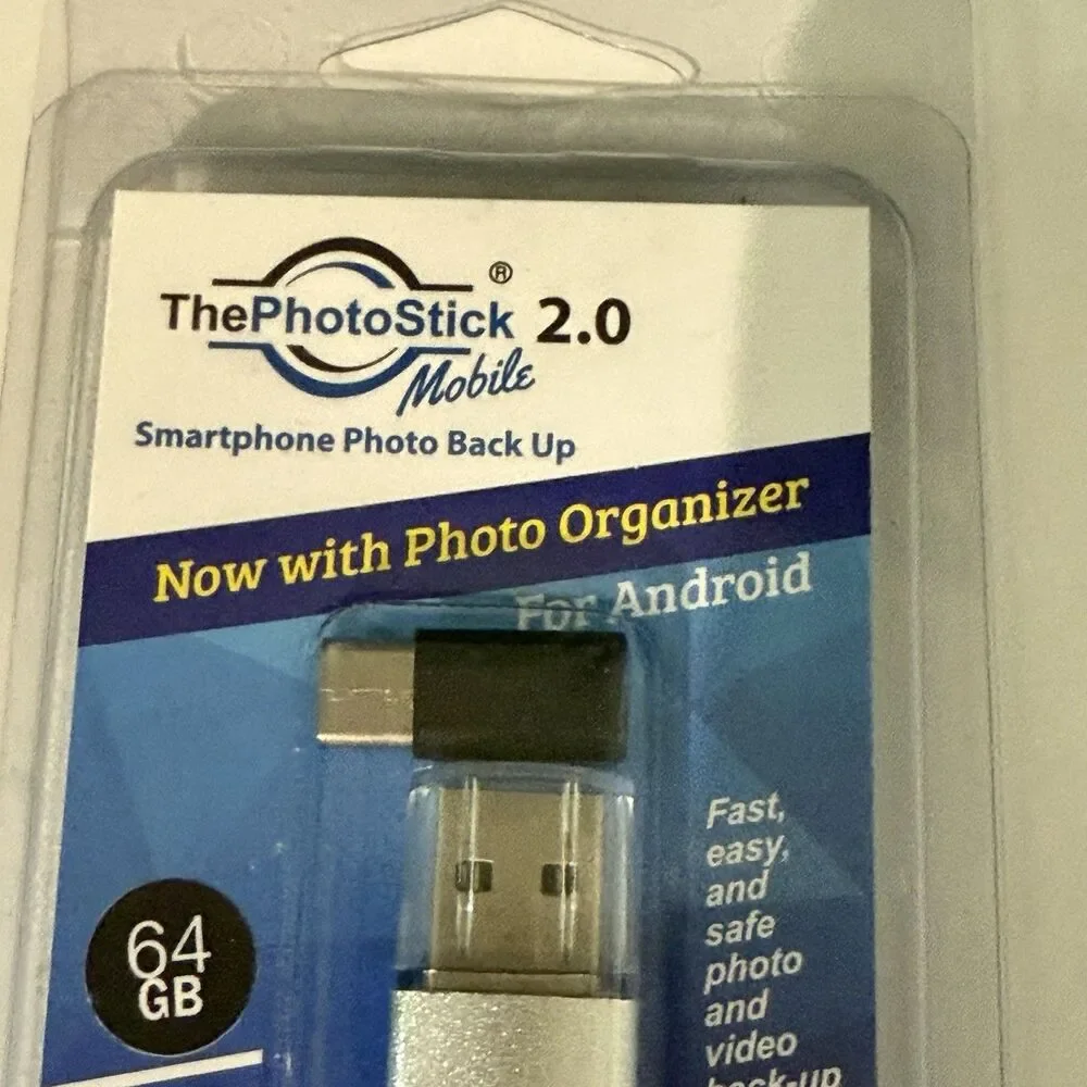ThePhotoStick 2.0 Mobile for Android SmartPhone Photo Backup- NEW! in Package